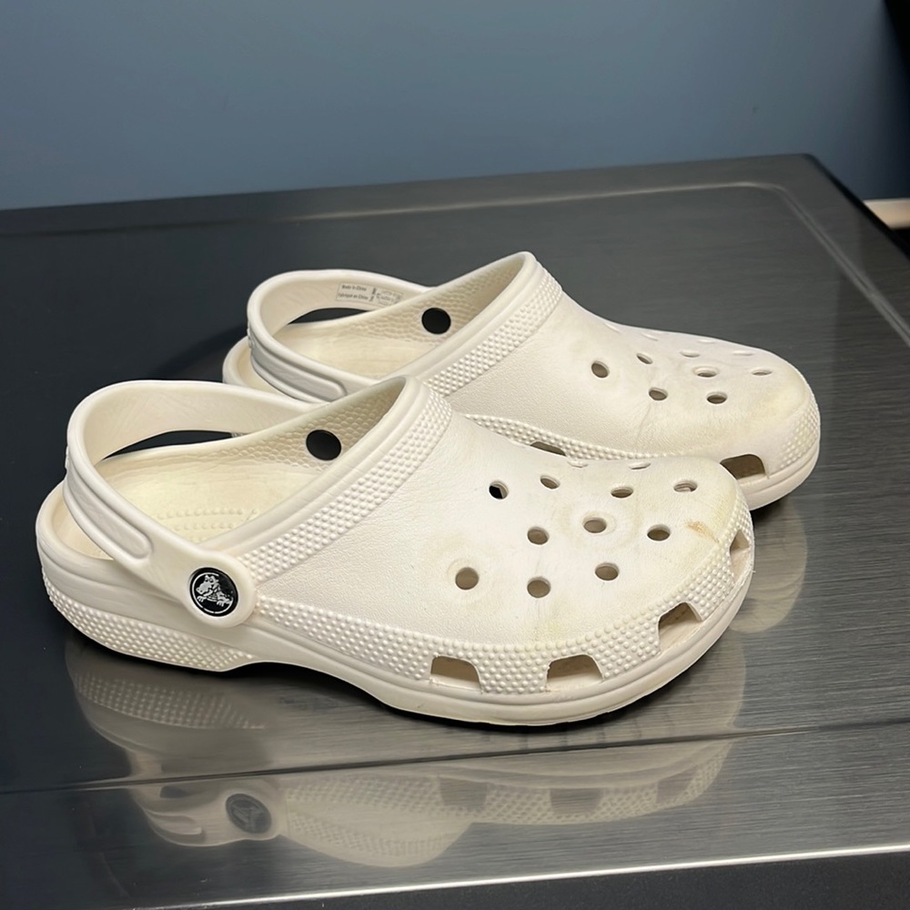 White kids crocs